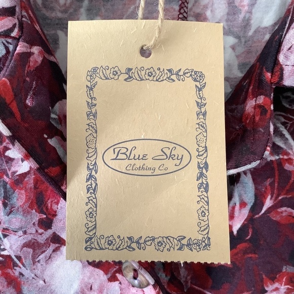 BLUE SKY CLOTHING Bamboo Floral Shirt Dress NEW Cottagecore Modest Comfy 1X - Picture 10 of 16